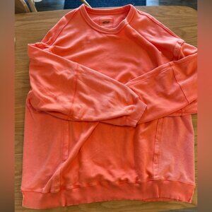 AERIE KEEP IT LIGHT CREW SWEATSHIRT Color Mango Orange Size XL